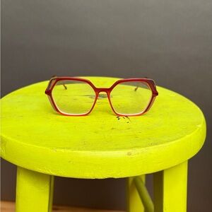 Red Geometric Glasses w/ prescription